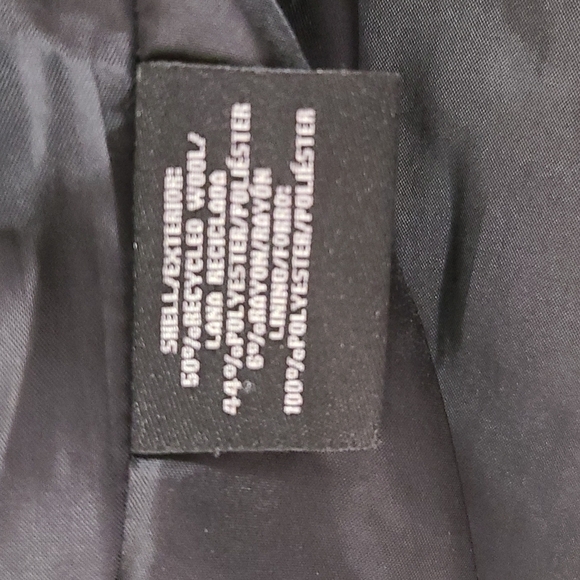 WOOL PEA COAT DARK GREY SZ SMALL Great Classic Coat - Picture 6 of 6